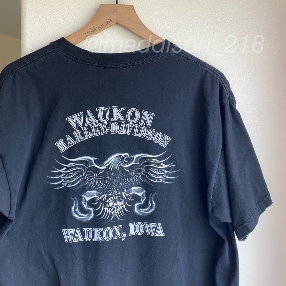 Harley Davidson Vintage Oversized Black T-Shirt XL - Picture 12 of 13